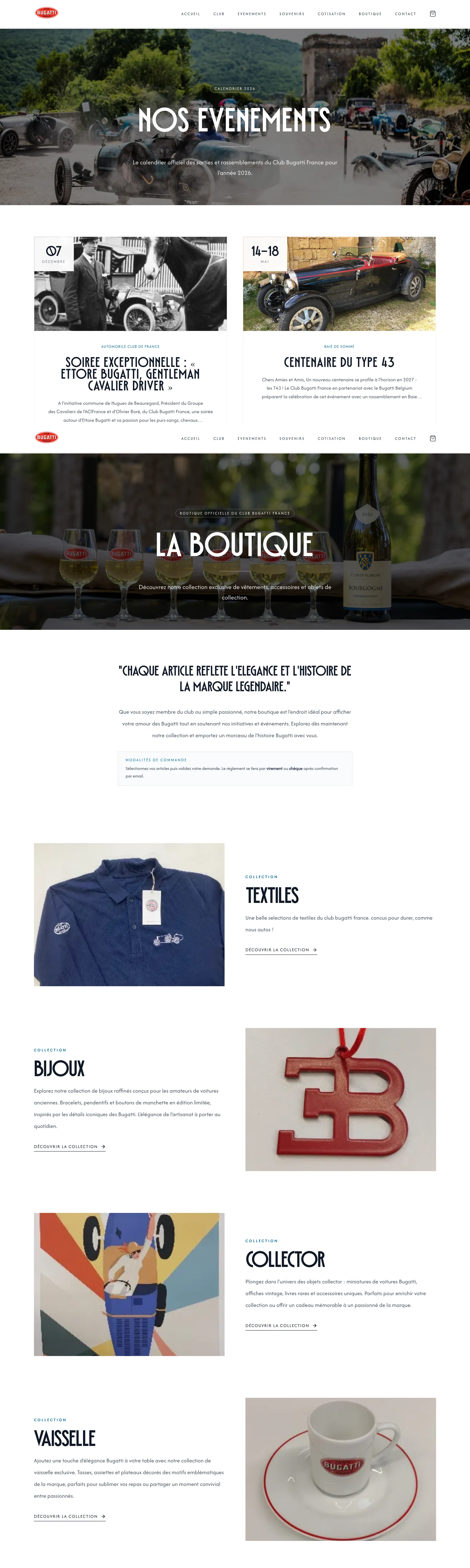 Club Bugatti France — Événements & boutique