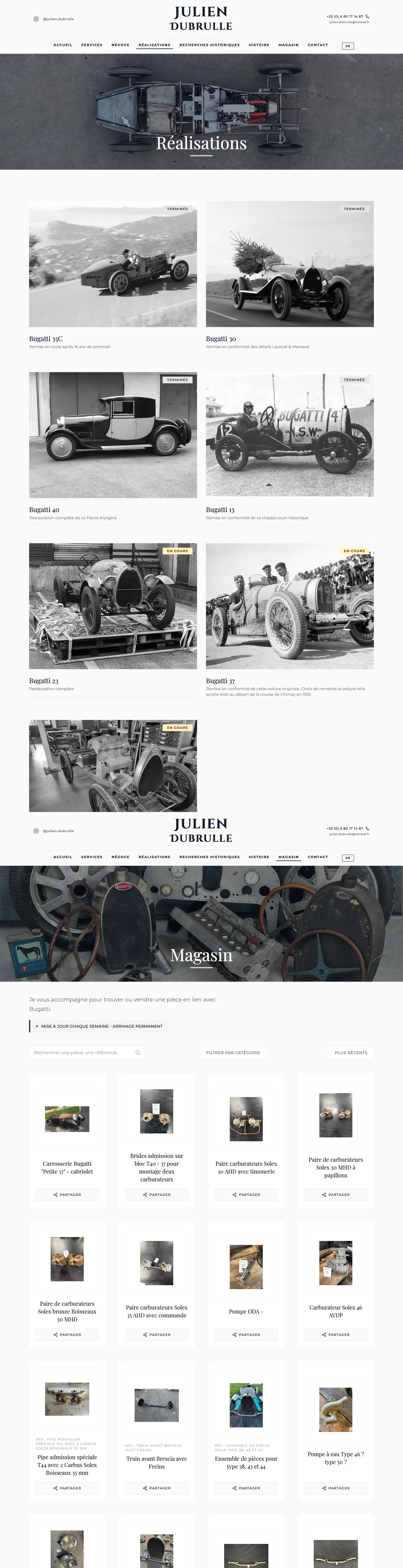 Julien Dubrulle — Réalisations & magasin